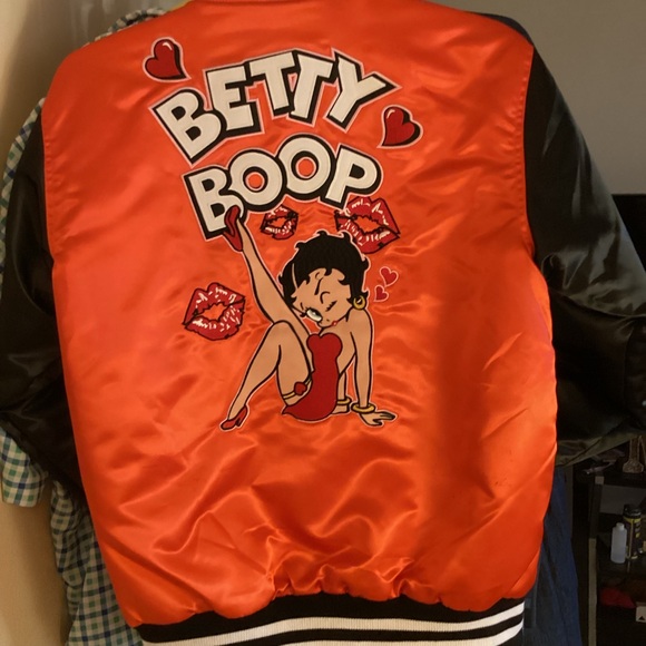 Betty Boop Jacket - Orange & Black - Picture 2 of 7